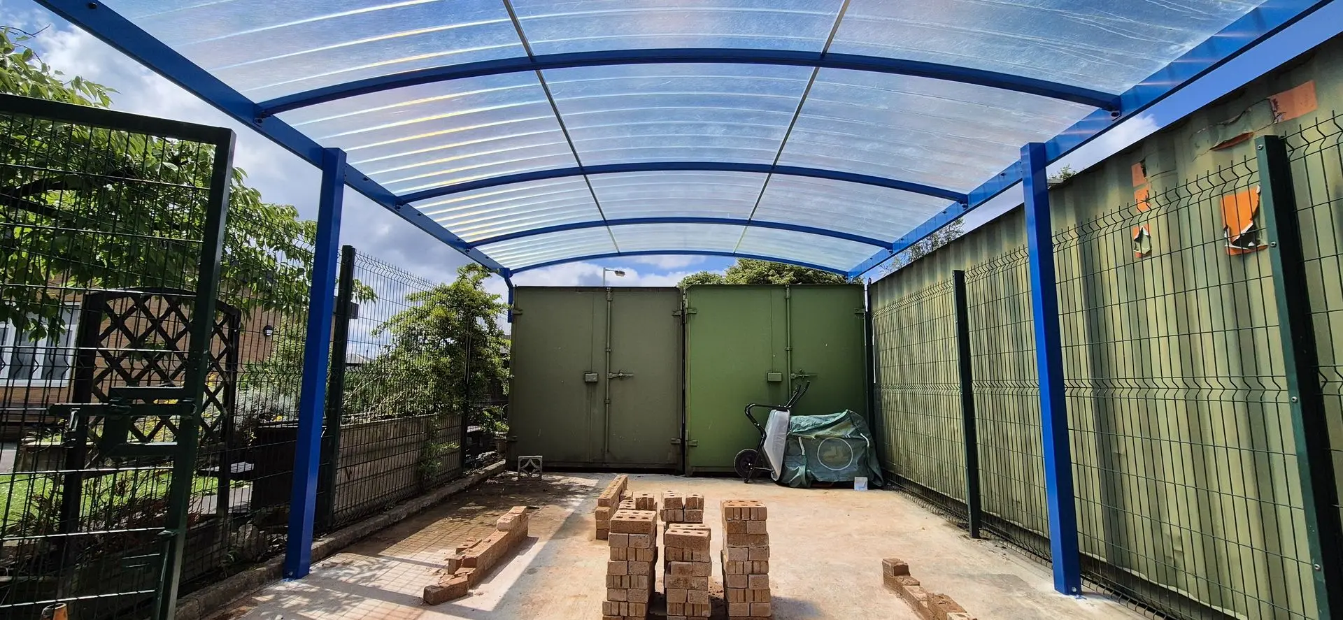 blue training canopy