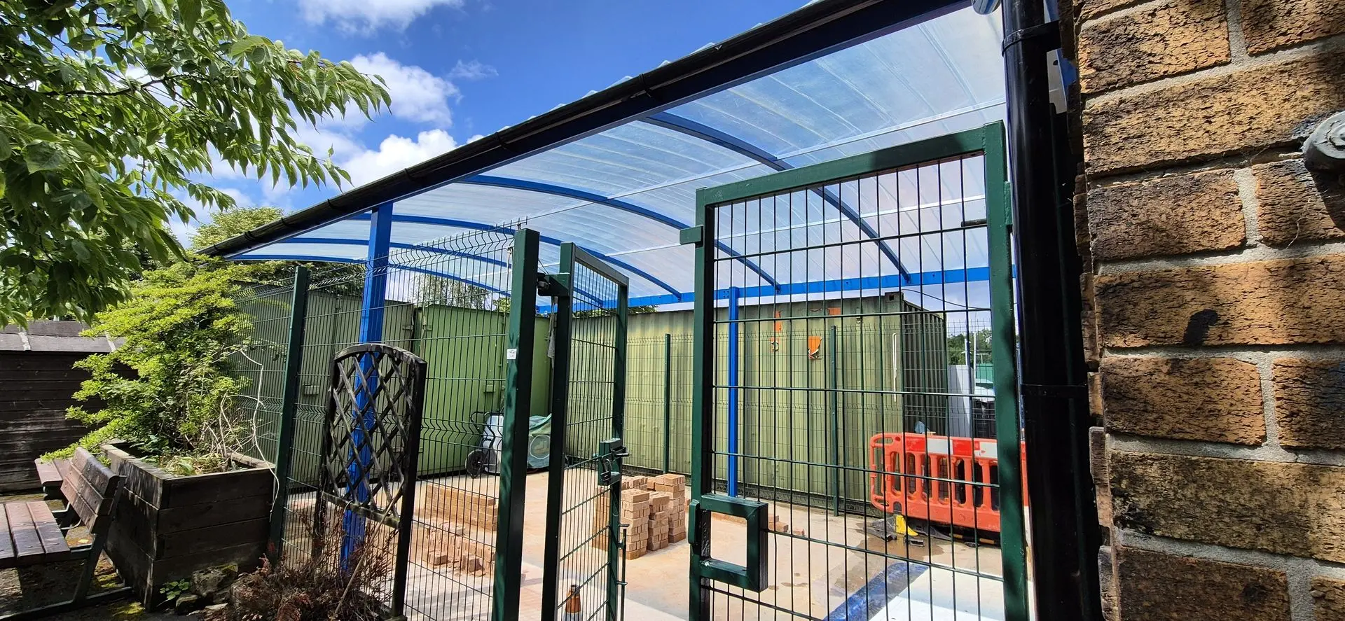 blue training canopy