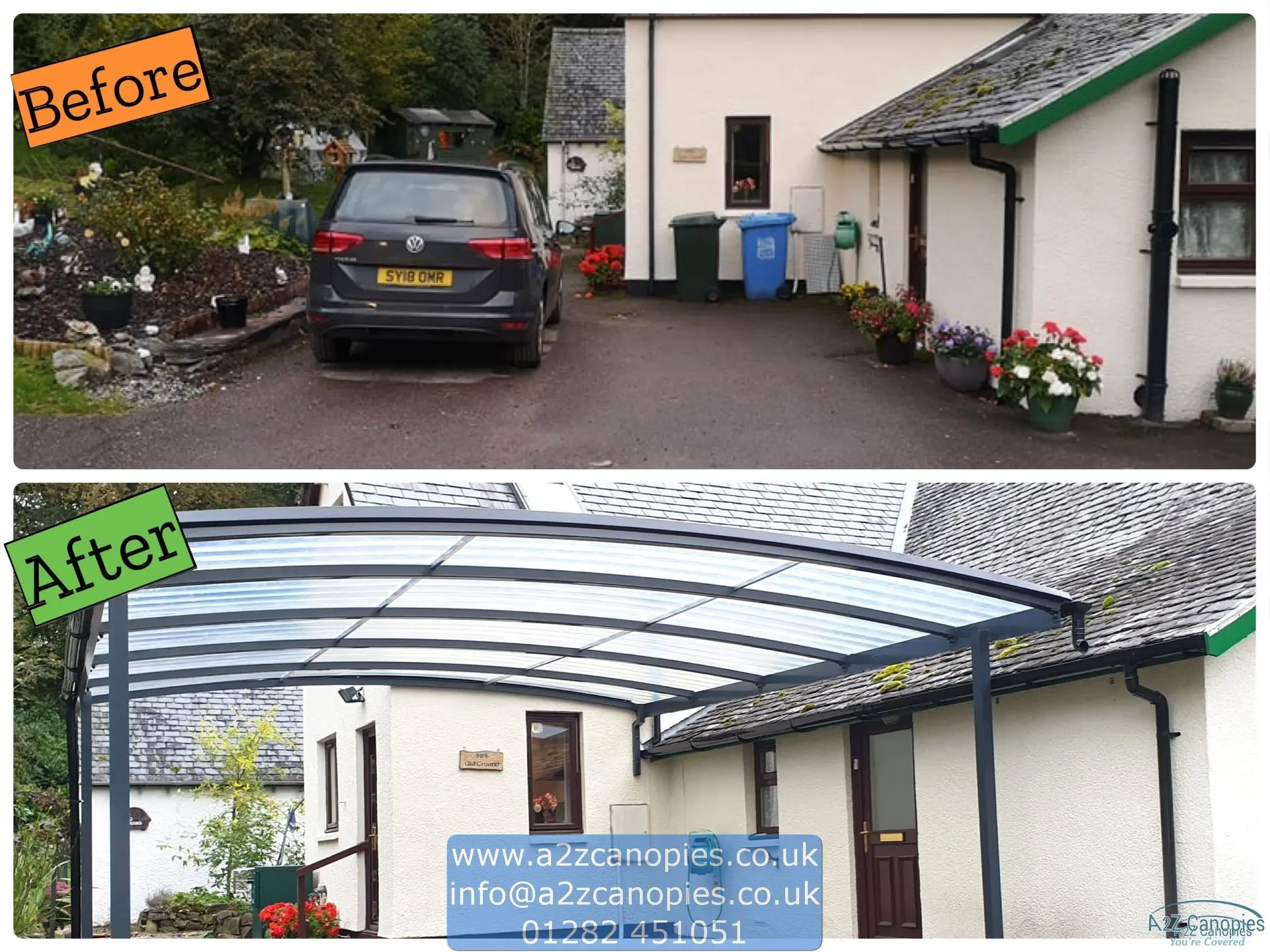 A2z Archway Canopy installation in UK