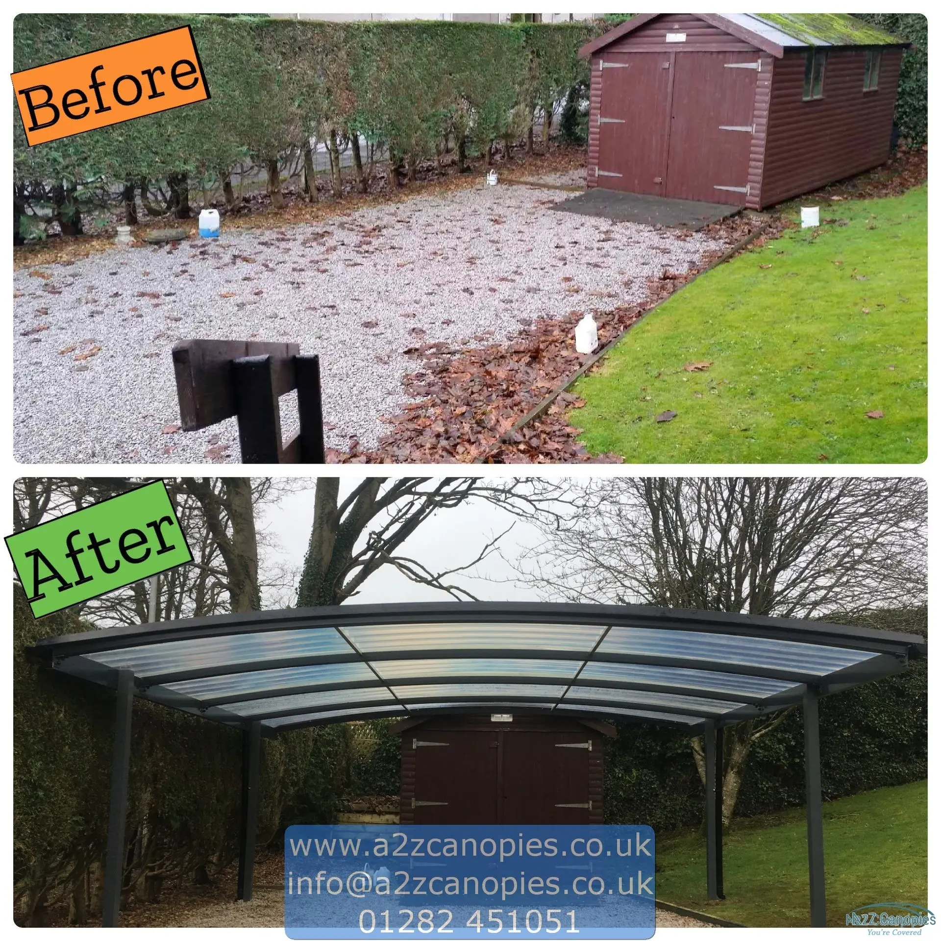 A2z Archway Canopy installation in UK