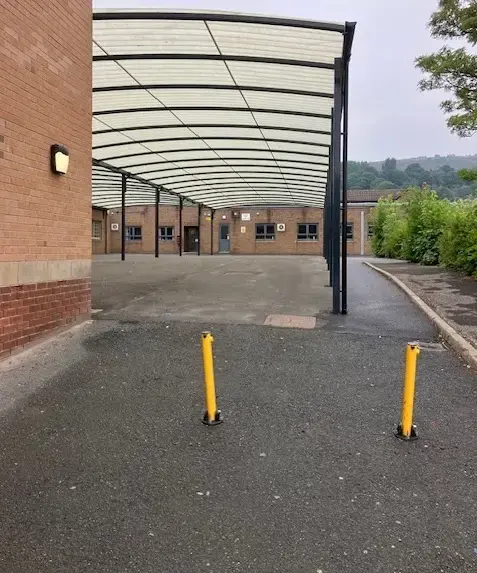 black archway school playground canopy